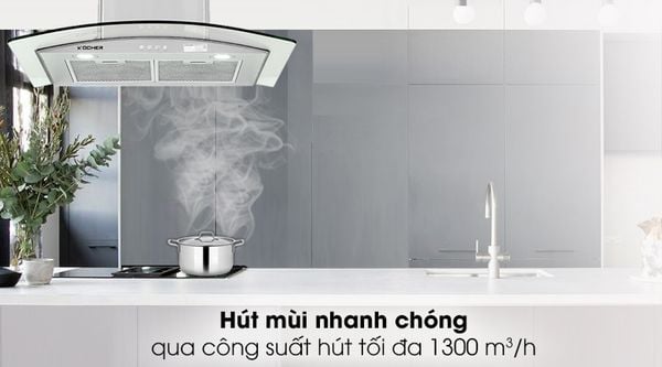 Máy hút mùi Kocher K-8870/8890 kính cong