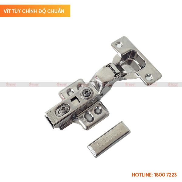Bản lề Eurogold Inox 304 giảm chấn cong hẳn WP03