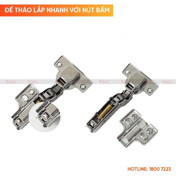 Bản lề Eurogold Inox 304 giảm chấn cong hẳn WP03