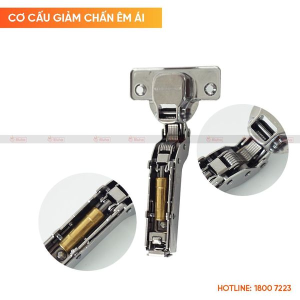 Bản lề Eurogold Inox 304 giảm chấn cong hẳn WP03
