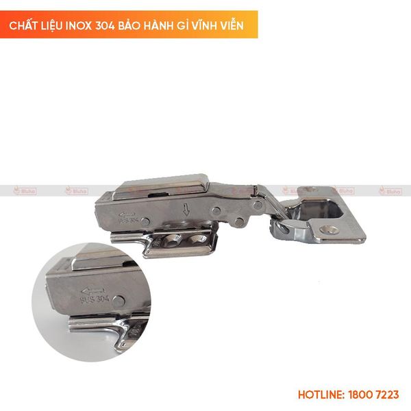 Bản lề Eurogold Inox 304 giảm chấn thẳng WP01