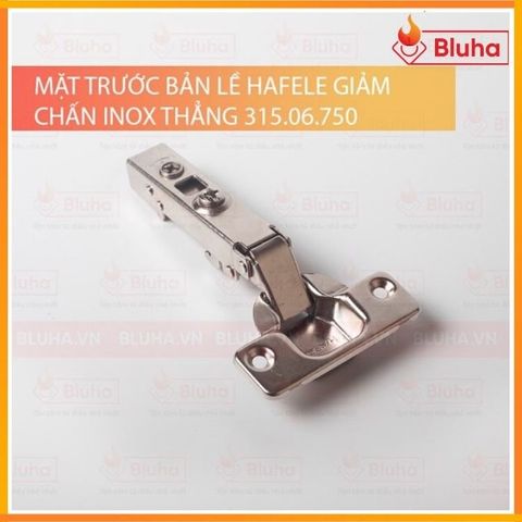 Bản lề Hafele giảm chấn inox  thẳng SUS304 315.06.750(đã bao gồm đế)