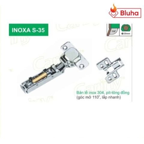 Bản lề Cariny INOXA S35 Inox 304 giảm chấn