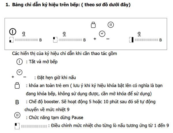 Bếp từ Rosieres RISD3BC 3 vùng nấu