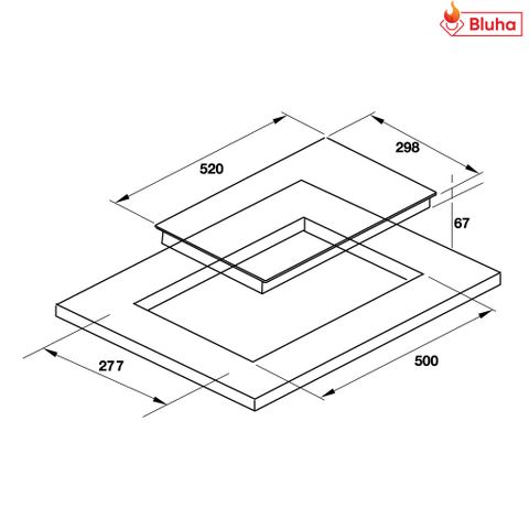 Bếp điện Hafele 2 vùng nấu 80cm HC-R302D