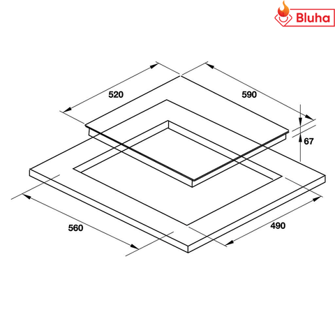 Bếp điện Hafele 3 vùng nấu 60cm HC-R603A