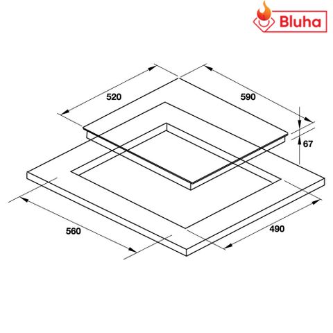 Bếp điện Hafele 3 vùng nấu HC-R603D