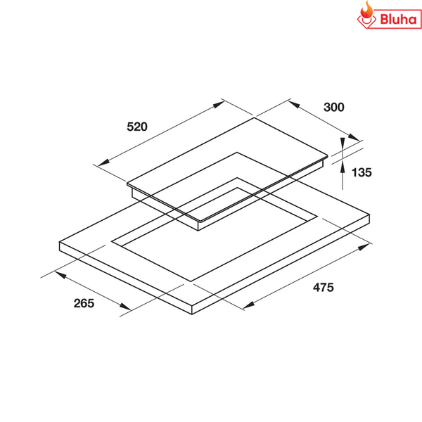 Bếp gas Hafele Domino HC-G301B