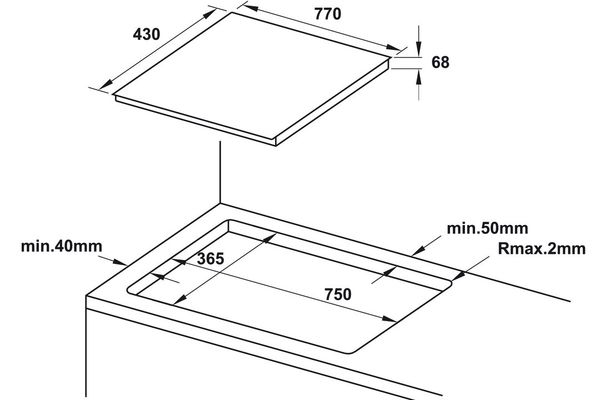 Bếp từ Hafele 536.61.665 3 vùng nấu HC-IF77D