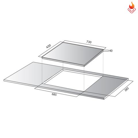 Bếp từ Kocher DIB4- 888W made in Gemany