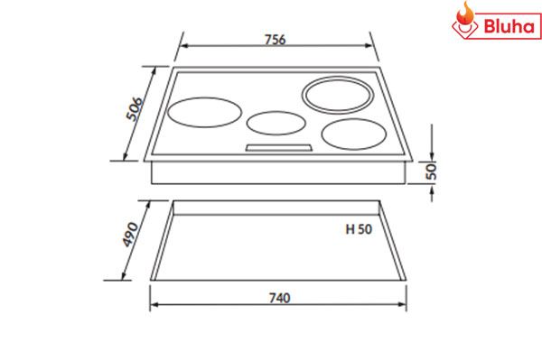 Bếp từ Rosieres RVEF74IN 4 vùng nấu