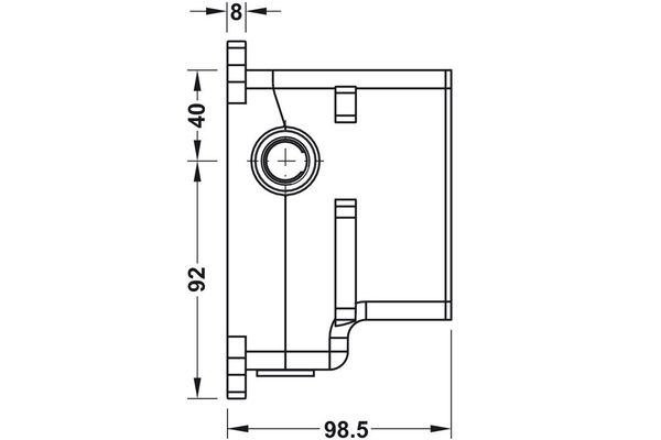 Bộ âm cho bộ trộn sen tắm/ bồn tắm âm tường Hafele 485.60.990