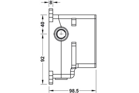 Bộ âm cho bộ trộn sen tắm/ bồn tắm âm tường Hafele 485.60.990