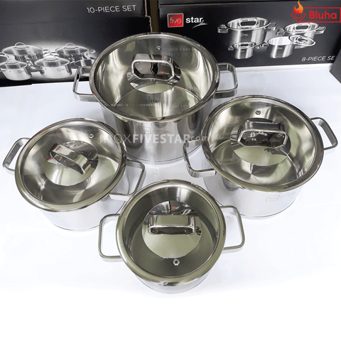Bộ nồi Fivestar 4 món nắp kính