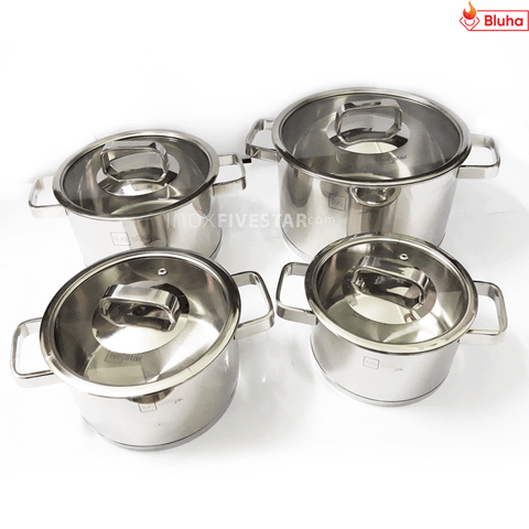 Bộ nồi Fivestar 4 món nắp kính