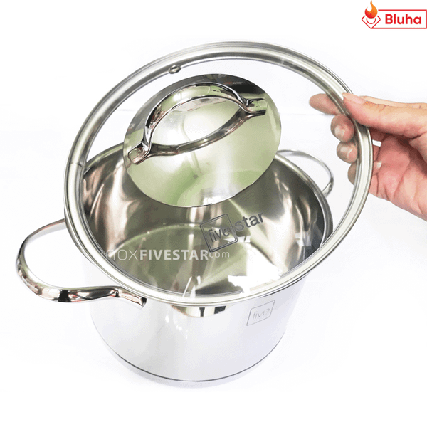Bộ nồi Fivestar cao cấp Kitchi nắp kính