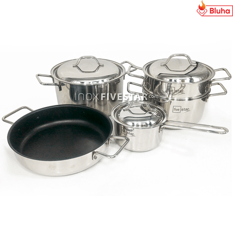 Bộ nồi Fivestar xửng hấp quánh chảo chống dính