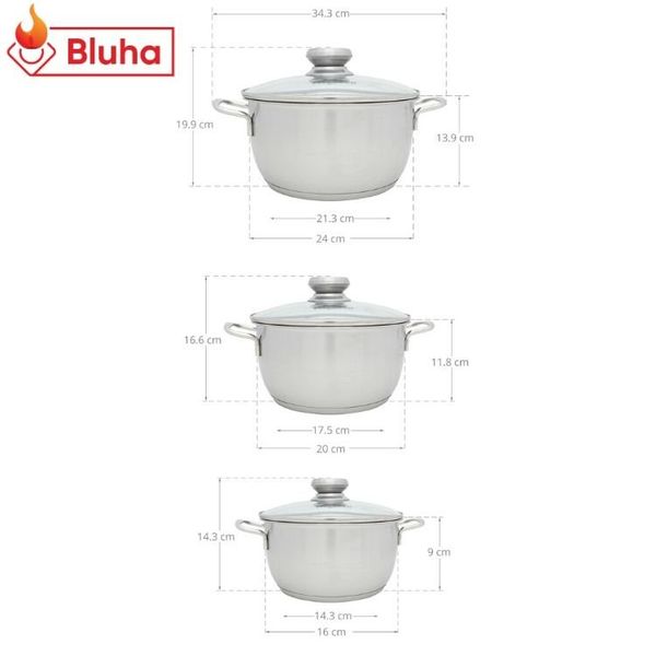 Bộ nồi inox Fivestar 3 Maylay Old
