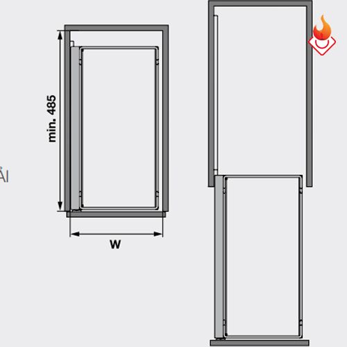 Bộ rổ kéo Comfort II Hafele màu Crom