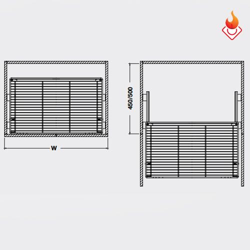 Bộ rổ kéo để xoong nồi Hafele nan tròn
