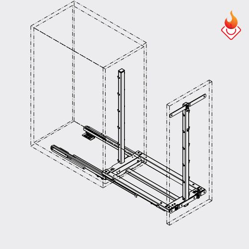 Bộ rổ kéo Dipensa Junior III Hafele màu trắng sáng