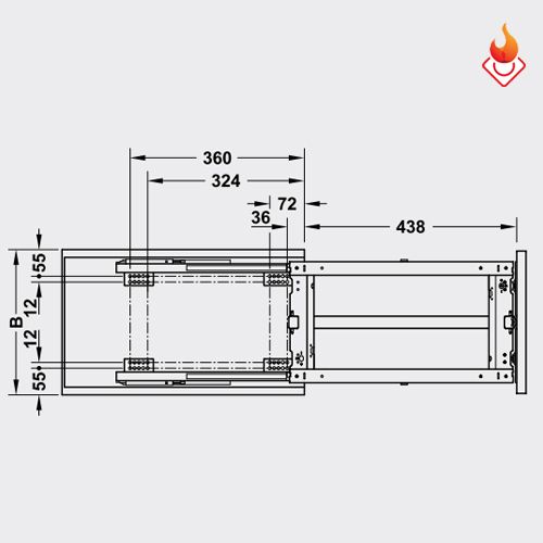 Bộ rổ kéo Dipensa Junior III Hafele màu trắng sáng