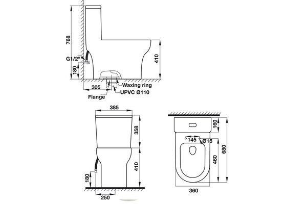 Bồn cầu một khối SEINE Hafele 588.82.405