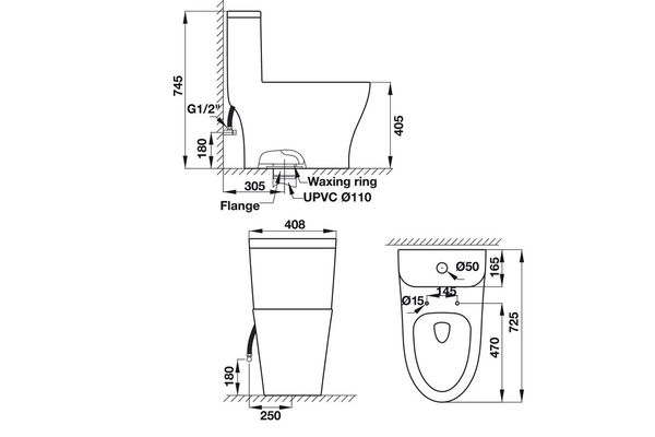 Bồn cầu một khối SEINE Hafele 588.82.413