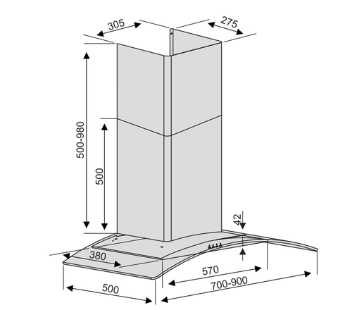 Máy hút mùi Lorca TA 2001B