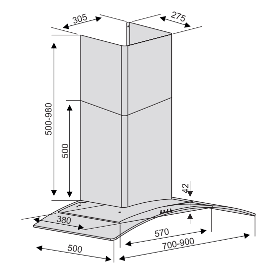 Máy hút mùi Lorca TA 2006D