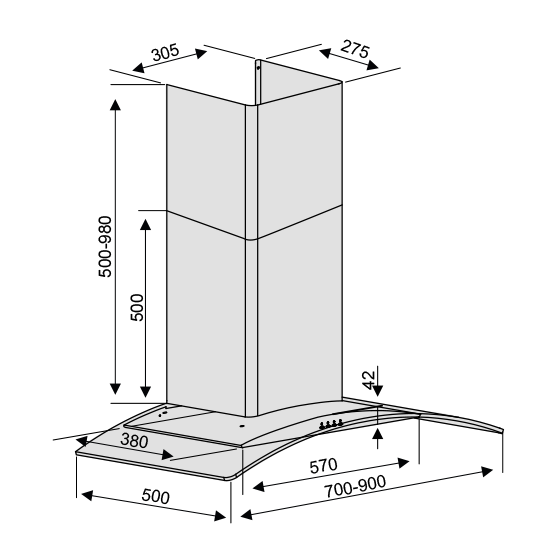 Máy hút mùi Lorca TA 2006B