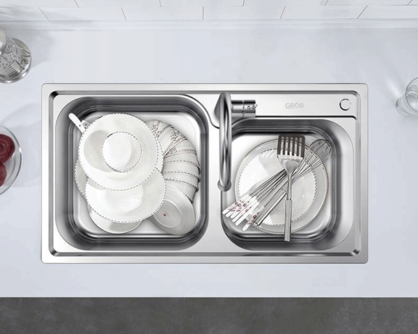 Chậu rửa bát 2 hố Grob GS304-8245EPD