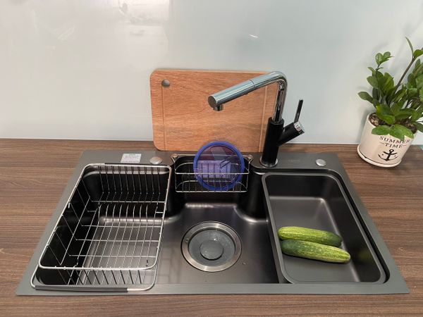 Chậu rửa bát GENTO 1 hố  GT04- 8048 Nano