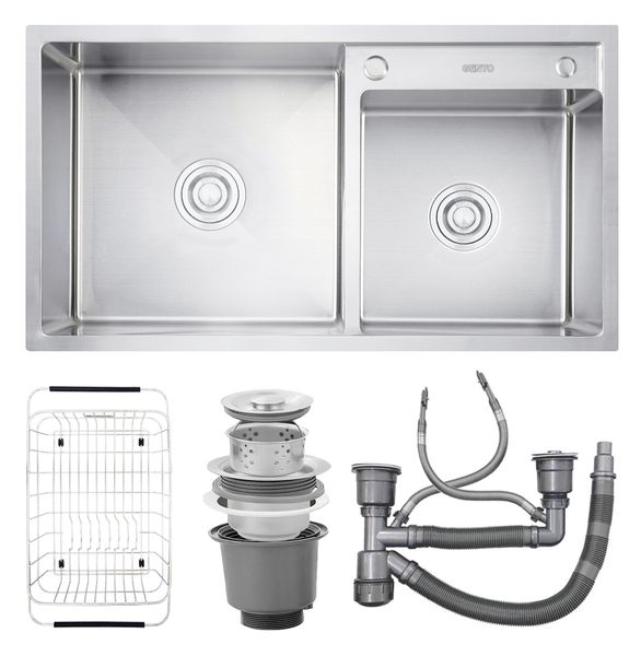 Chậu rửa bát GENTO 2 hố  GT04- 8448S