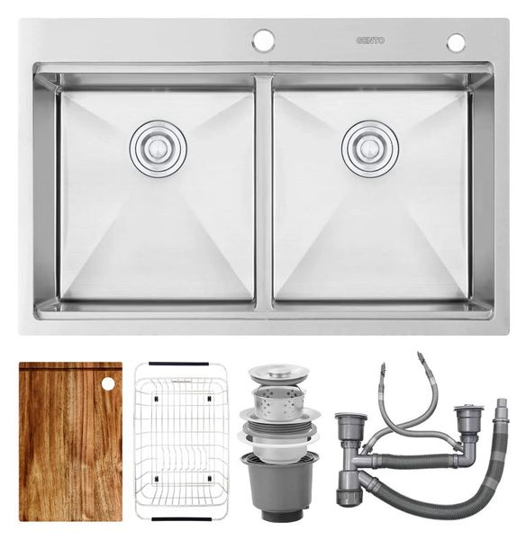 Chậu rửa bát GENTO 2 hố  GT04- 8850