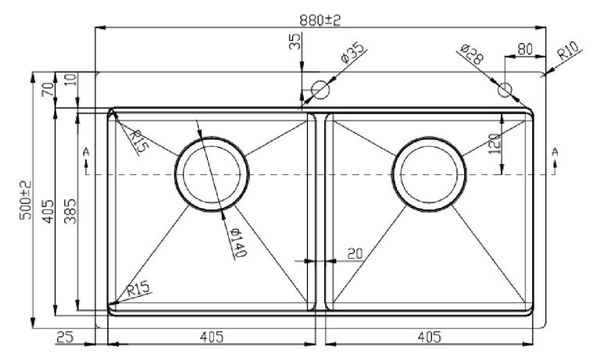 Chậu rửa bát GENTO 2 hố  GT04- 8850