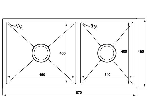 Chậu rửa bát Hafele inox 567.23.040