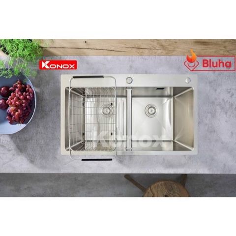 Combo Chậu rửa bát KN8248DOB-Vòi rửa bát KN1901C