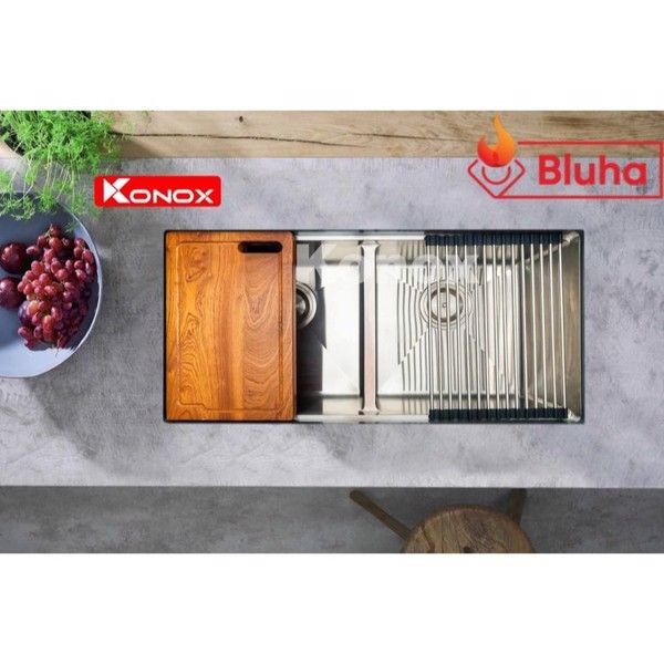 Combo Chậu rửa bát KN8745DUB-Vòi rửa bát KN1901C