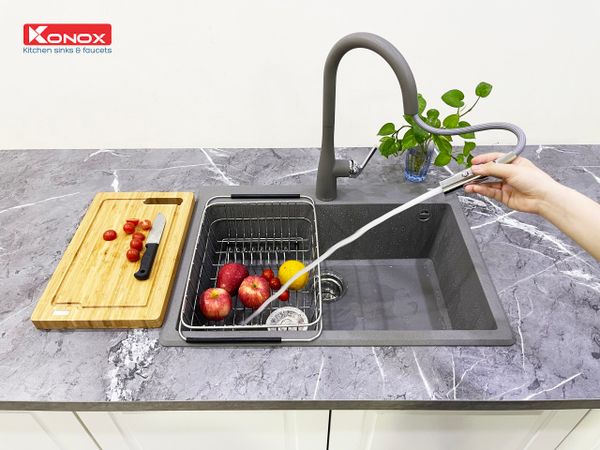 Chậu rửa bát đá Konox Ruvita 680