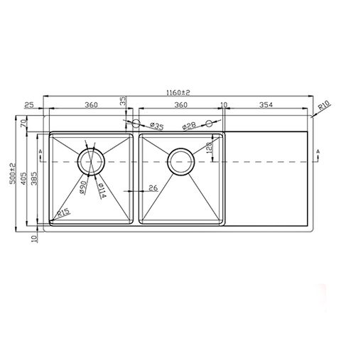 Chậu rửa bát Konox KN11650TD
