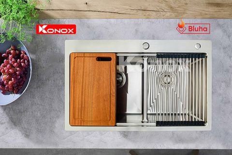 Combo Chậu rửa bát KN8250TD-Vòi rửa bát KN1901C