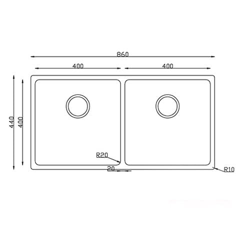 Chậu rửa bát Konox Vigo 8644