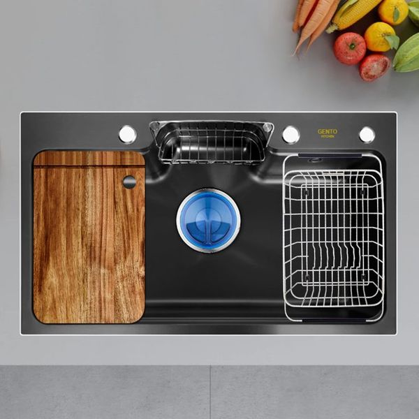 Chậu rửa bát GENTO 1 hố  GT04- 8048 Nano