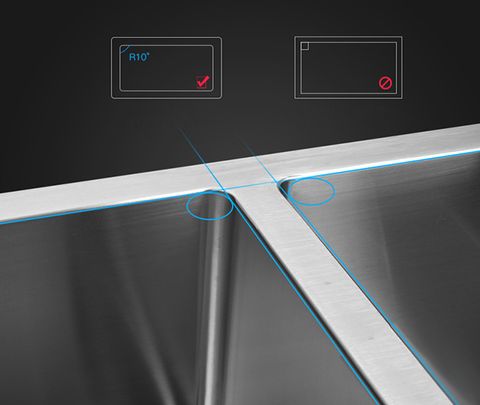 Chậu rửa bát ROSLERER RL01 - 10045 hai hố cân có bàn chờ