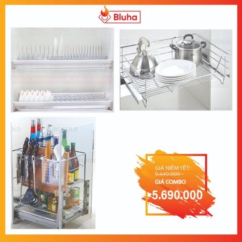 Combo Phụ kiện tủ bếp EUROGOLD inox cao cấp