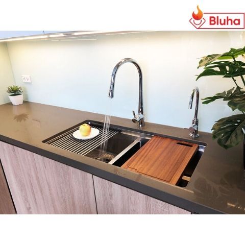 Combo Chậu rửa bát KN8745DUB-Vòi rửa bát KN1901C