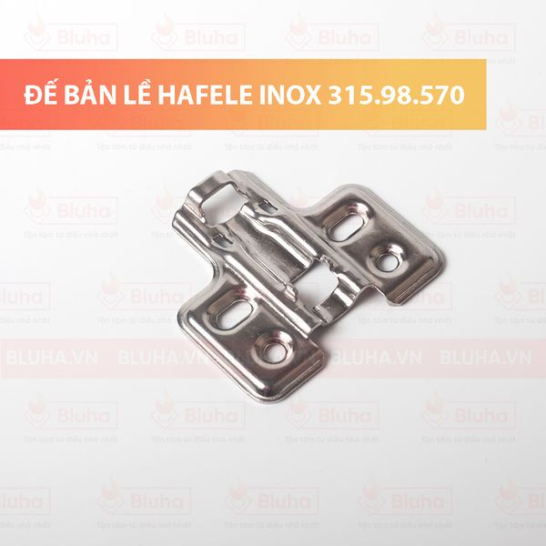 Bản lề  Hafele giảm chấn inox cong hẳn SUS304 315.06.752(bao gồm đế)