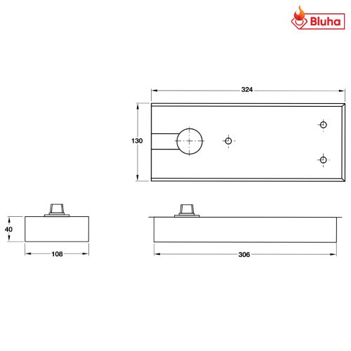 Tay đóng cửa thủy lực DCL41 Hafele màu đen