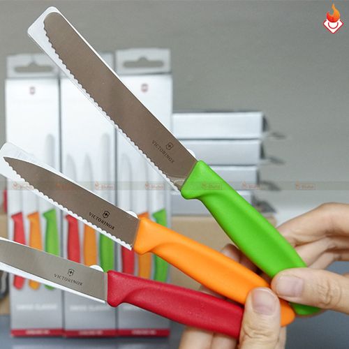 Dụng cụ gọt củ quả lưỡi răng cưa 11 cm cán nhựa - Victorinox